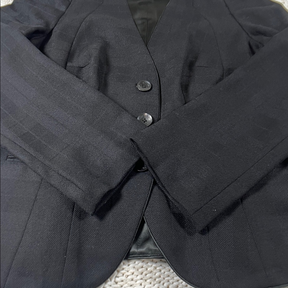 Kenneth Cole New York Plaid Collarless Blazer - Picture 4 of 14